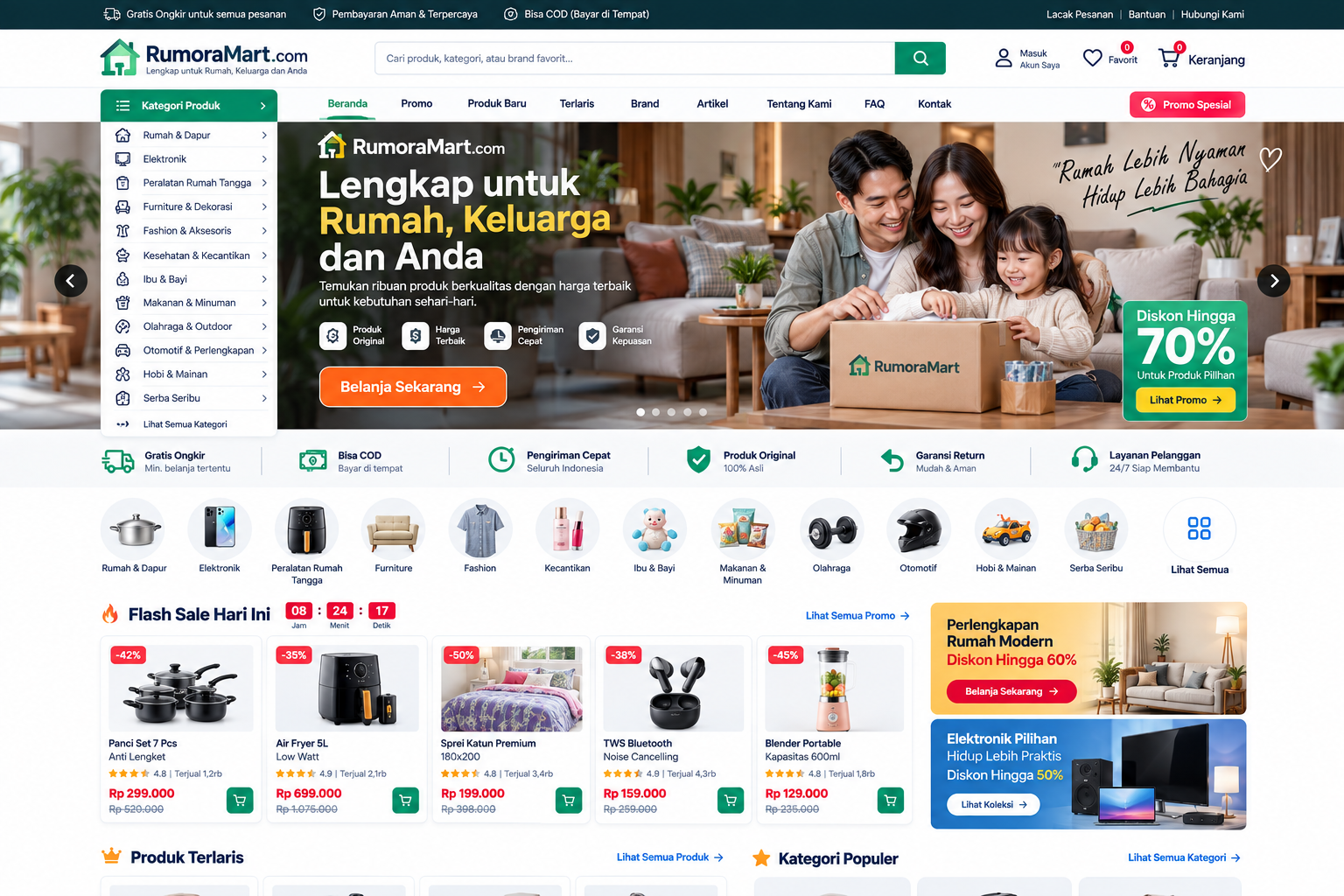 RumoraMart marketplace kebutuhan rumah